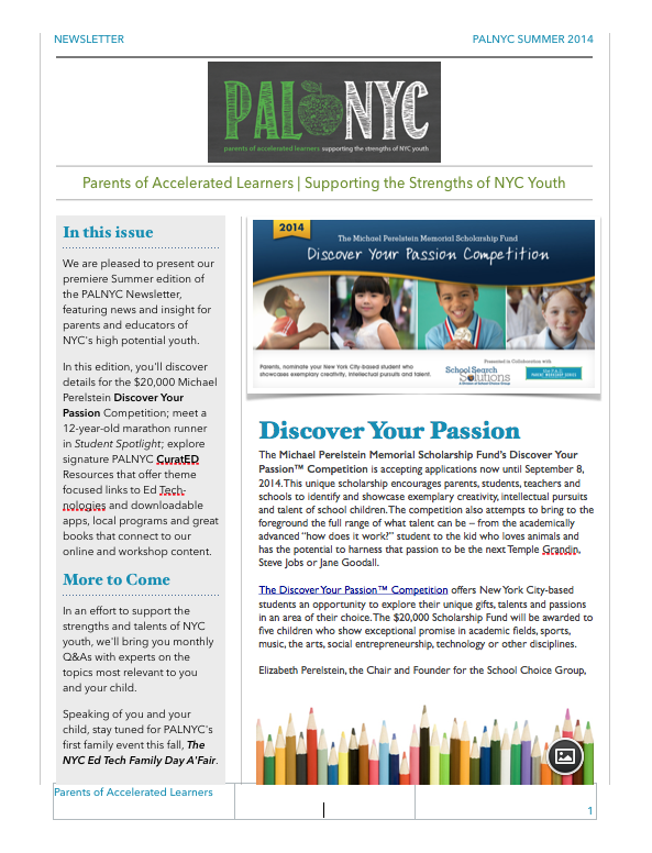PALNYC NEWSLETTER